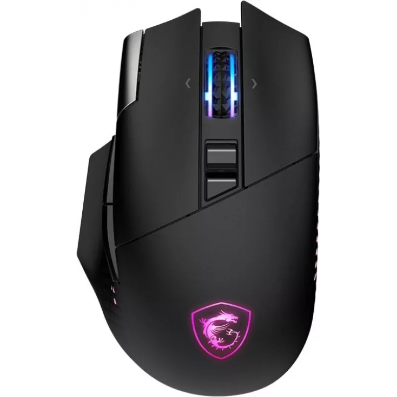 Мышь MSI VERSA PRO W черный оптическая 26000dpi беспров. BT/Radio USB 15but (S12-4301340-CLA)