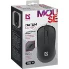 Мышь Defender Datum MS-980 черный оптическая 1200dpi USB для ноутбука 2but (52981)