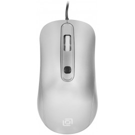 Мышь Оклик 155M серебристый оптическая 1600dpi USB 4but (337117)