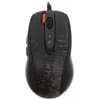 Мышь A4Tech V-Track F5 черный/рисунок оптическая 3000dpi USB 6but