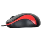 Мышь Оклик 115S черный/красный оптическая 1200dpi USB для ноутбука 3but (711637)