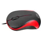 Мышь Оклик 115S черный/красный оптическая 1200dpi USB для ноутбука 3but (711637)