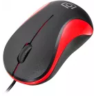 Мышь Оклик 115S черный/красный оптическая 1200dpi USB для ноутбука 3but (711637)