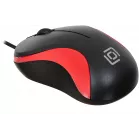 Мышь Оклик 115S черный/красный оптическая 1200dpi USB для ноутбука 3but (711637)