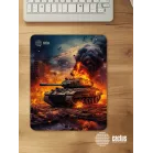 Коврик для мыши Cactus Burning tank рисунок 300x250x3мм (CS-MP-D04M)
