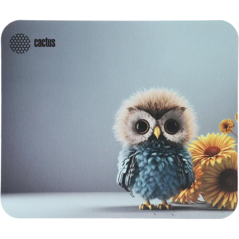Коврик для мыши Cactus Owl gray рисунок 300x250x3мм (CS-MPC-D12M)