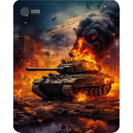 Коврик для мыши Cactus Burning tank рисунок 300x250x3мм (CS-MPC-D04M)