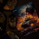 Коврик для мыши Cactus Burning tank рисунок 300x250x3мм (CS-MPC-D04M)
