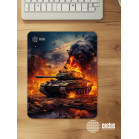 Коврик для мыши Cactus Burning tank рисунок 300x250x3мм (CS-MPC-D04M)