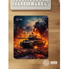 Коврик для мыши Cactus Burning tank рисунок 300x250x3мм (CS-MPC-D04M)