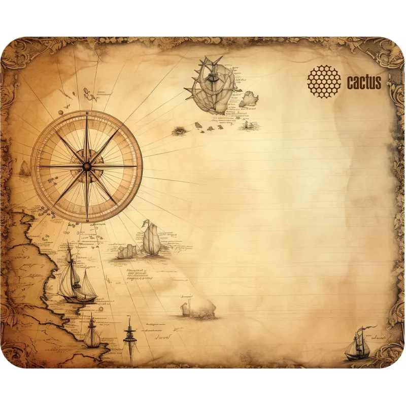 Коврик для мыши Cactus Antique map 220x180x2мм (CS-MPC-P08XS)