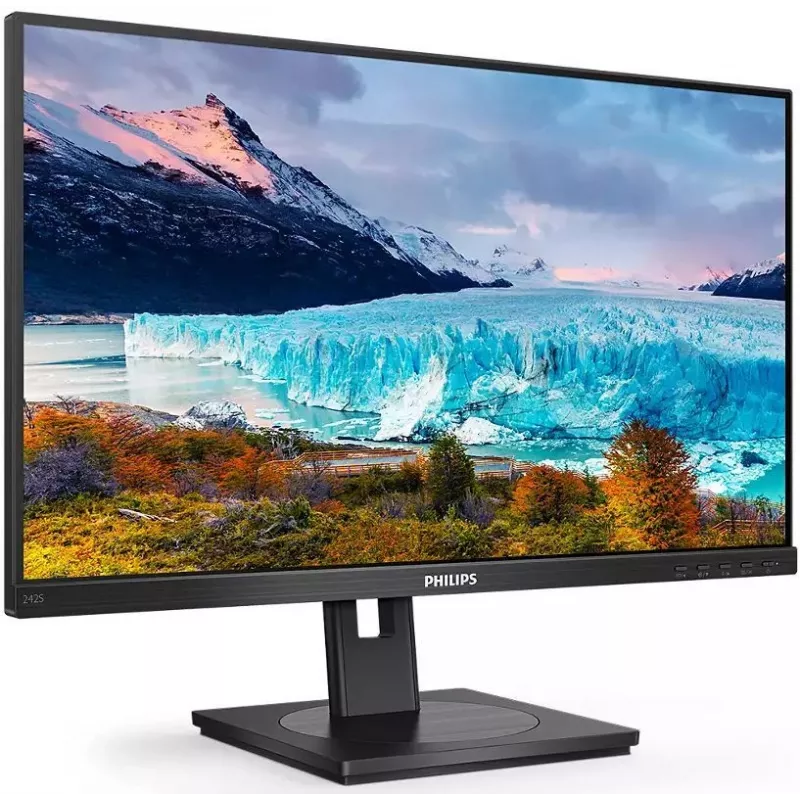 Монитор Philips 23.8" 242S1AE (00/01) черный IPS LED 16:9 DVI HDMI M/M матовая HAS Piv 1000:1 300cd 178гр/178гр 1920x1080 75Hz VGA DP FHD 4.83кг