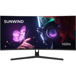  SunWind 34quot SM34QV401 VA LED 1ms 219 HDMI 300cd 178178 3440x1440 165Hz GSync DP WQ 56