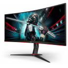 Монитор AOC 34" Gaming CU34G2X черный/красный VA LED 1ms 21:9 HDMI матовая HAS 300cd 178гр/178гр 3440x1440 144Hz FreeSync Premium DP Quad 2K (1440p) USB 8.1кг