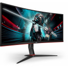Монитор AOC 34" Gaming CU34G2X черный/красный VA LED 1ms 21:9 HDMI матовая HAS 300cd 178гр/178гр 3440x1440 144Hz FreeSync Premium DP Quad 2K (1440p) USB 8.1кг
