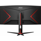 Монитор AOC 34" Gaming CU34G2X черный/красный VA LED 1ms 21:9 HDMI матовая HAS 300cd 178гр/178гр 3440x1440 144Hz FreeSync Premium DP Quad 2K (1440p) USB 8.1кг