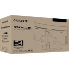Монитор Gigabyte 34" G34WQC A черный VA LED 1ms 21:9 HDMI M/M матовая HAS 350cd 178гр/178гр 3440x1440 144Hz FreeSync Premium DP 2K 8.4кг