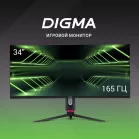 Монитор Digma 34" Overdrive 34A710Q черный VA LED 1ms 21:9 HDMI M/M матовая HAS Piv 450cd 178гр/178гр 3440x1440 165Hz G-Sync FreeSync DP 2K USB 7.1кг