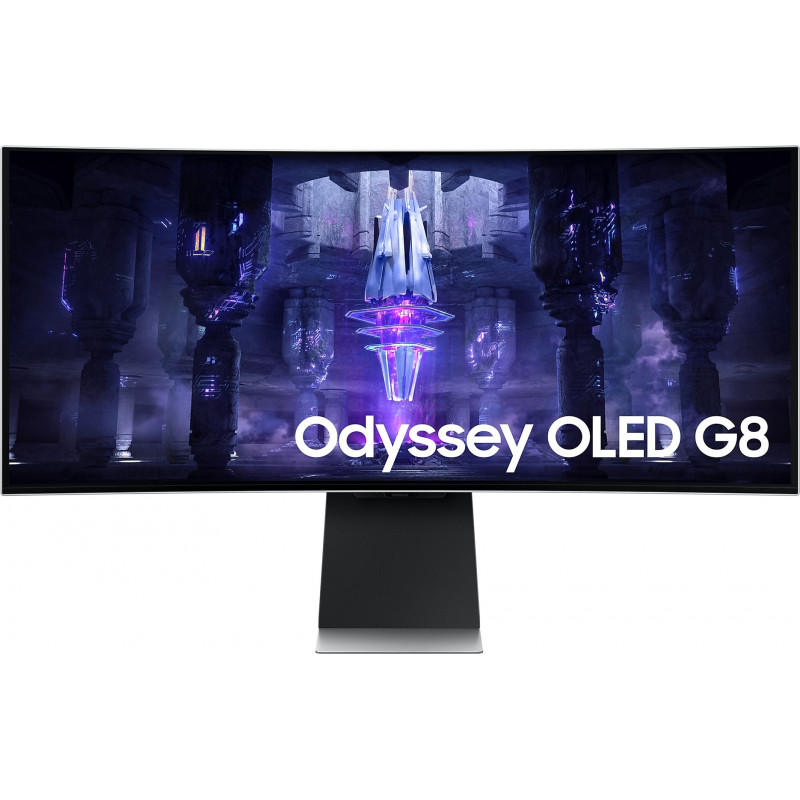 Монитор Samsung 34" Odyssey OLED G8 S34BG850SI серебристый OLED LED 21:9 M/M полуматовая HAS 250cd 178гр/178гр 3440x1440 175Hz FreeSync Premium Ultra WQHD USB 7.5кг Монитор Samsung 34" Odyssey OLED G8 S34BG850SI серебристый OLED LED 21:9 M/M полуматовая HAS 250cd 178гр/178гр 3440x1440 175Hz FreeSync Premium Ultra WQHD USB 7.5кг
