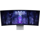 Монитор Samsung 34" Odyssey OLED G8 S34BG850SI серебристый OLED LED 21:9 M/M полуматовая HAS 250cd 178гр/178гр 3440x1440 175Hz FreeSync Premium Ultra WQHD USB 7.5кг