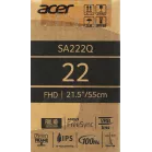 Монитор Acer 21.45" SA222QEbi черный IPS LED 1ms 16:9 HDMI матовая 250cd 178гр/178гр 1920x1080 100Hz FreeSync VGA FHD 2.48кг