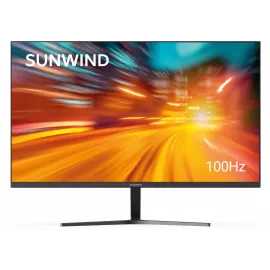 Монитор SunWind 23.8" SM-24FI223 черный IPS LED 6ms 16:9 HDMI M/M матовая 250cd 178гр/178гр 1920x1080 100Hz VGA DP FHD 3.0кг