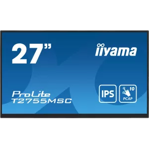  Iiyama 27 ProLite T2755MSCB1 IPS LED 169 HDMI MM 400cd 178178 1920x1080 60Hz DP FHD USB Touch 58