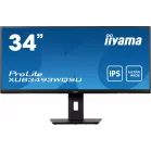 Монитор Iiyama 34" ProLite XUB3493WQSU-B5 черный IPS LED 21:9 HDMI M/M матовая HAS Piv 400cd 178гр/178гр 3440x1440 75Hz FreeSync DP UW USB 9.4кг