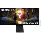 Монитор Samsung 34" Odyssey OLED G8 S34DG852SIXCI серебристый OLED LED 21:9 M/M полуматовая HAS 1000000:1 250cd 178гр/178гр 3440x1440 175Hz G-Sync FreeSync Premium Pro DP Ultra WQHD USB 7.5кг