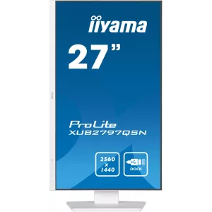  Iiyama 27quot ProLite XUB2797QSNW2 IPS LED 169 HDMI MM HAS Piv 13001 300cd 178178 2560x1440 100Hz DP Quad HD 2K 1440p USB 61