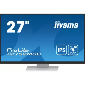  Iiyama 27quot ProLite T2752MSCW1 IPS LED 169 HDMI MM 10001 400cd 178178 1920x1080 60Hz DP FHD USB Touch 67