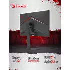 Монитор Bloody 27" MN1X черный IPS LED 1ms 16:9 HDMI M/M матовая HAS Piv 600cd 178гр/178гр 2560x1440 210Hz G-Sync FreeSync DP 2K 5.84кг