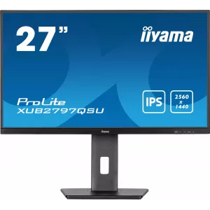  Iiyama 27quot ProLite XUB2797QSUB2 IPS LED 169 HDMI MM HAS Piv 300cd 178178 2560x1440 100Hz DP QHD USB 57