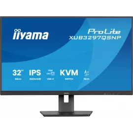 Монитор Iiyama 32" ProLite XUB3297QSNP-B1 черный IPS LED 1ms 16:9 HDMI M/M матовая HAS Piv 1000:1 350cd 178гр/178гр 2560x1440 100Hz DP Quad 2K (1440p) USB 9.5кг
