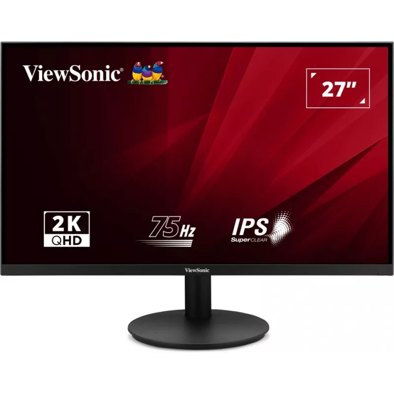 Монитор ViewSonic 27" VA2708-2K-HD-2 черный IPS LED 16:9 HDMI матовая 300cd 178гр/178гр 2560x1440 75Hz DP 2K 3.5кг