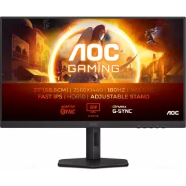Монитор AOC 27" Q27G4XF черный Fast IPS LED 0.5ms 16:9 HDMI матовая HAS Piv 300cd 178гр/178гр 2560x1440 180Hz G-Sync DP QHD 5.3кг
