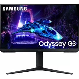 Монитор Samsung 24" Odyssey G3 LS24DG300EUXEN черный VA LED 16:9 HDMI матовая HAS Piv 250cd 178гр/178гр 1920x1080 180Hz FreeSync DP FHD 3.9кг