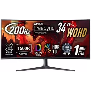  Acer 34quot Nitro XZ340CURX2bmiipphx VA LED 1ms 219 HDMI MM HAS Piv 350cd 178178 3440x1440 200Hz FreeSync Premium DP WQ 709