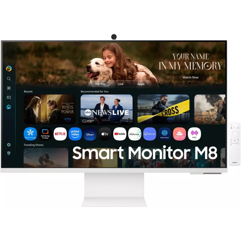 Монитор Samsung 32" S32FM801UMXUE белый VA LED 4ms 16:9 HDMI M/M Cam матовая HAS Piv 3000:1 400cd 178гр/178гр 3840x2160 60Hz 4K USB 7кг