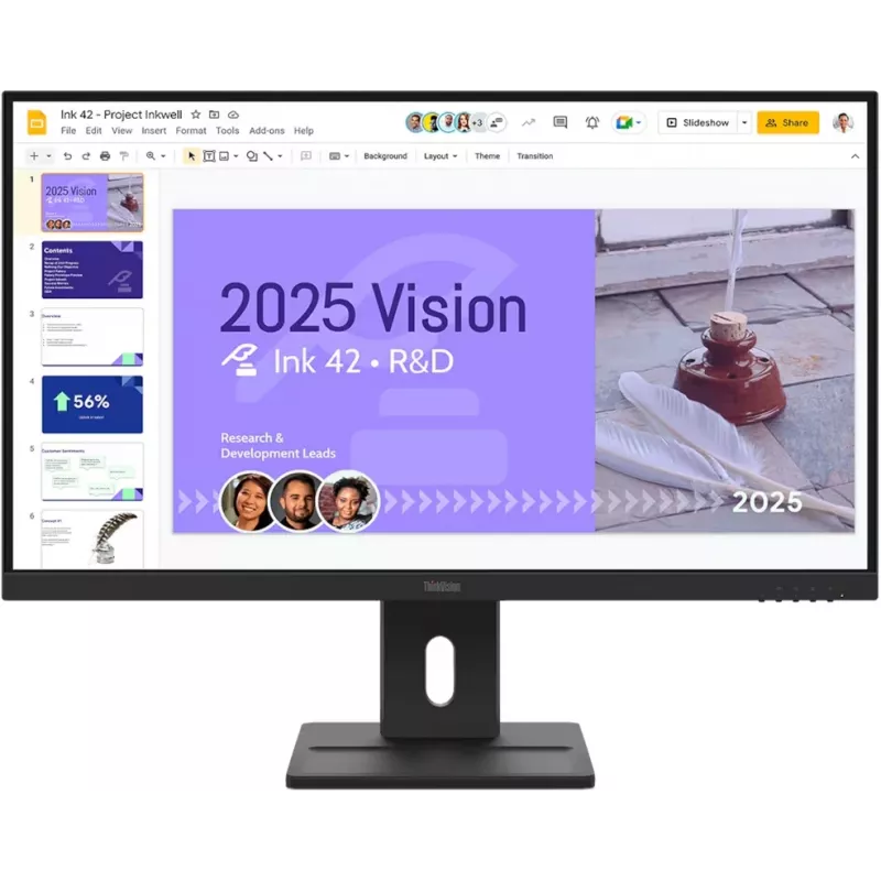 Монитор Lenovo 27" ThinkVision E27Q-40 черный IPS LED 4ms 16:9 HDMI M/M матовая HAS Piv 1500:1 350cd 178гр/178гр 2560x1440 100Hz DP QHD 6.2кг