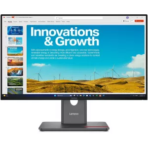 Lenovo 238quot ThinkVision P24QD40 IPS LED 4ms 169 HDMI HAS Piv 15001 300cd 178178 2560x1440 120Hz DP QHD USB