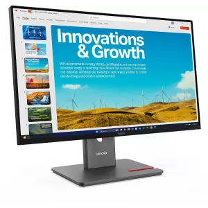  Lenovo 238quot ThinkVision P24QD40 IPS LED 4ms 169 HDMI HAS Piv 15001 300cd 178178 2560x1440 120Hz DP QHD USB