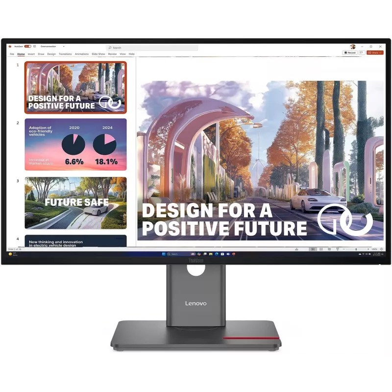 Монитор Lenovo 27" ThinkVision P27QD-40 черный IPS LED 4ms 16:9 HDMI матовая HAS Piv 1500:1 350cd 178гр/178гр 2560x1440 120Hz DP QHD USB 6.8кг