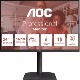 Монитор AOC 24" X24E4U черный IPS LED 16:10 HDMI M/M матовая HAS Piv 300cd 178гр/178гр 1920x1200 100Hz VGA DP FHD USB 5.22кг