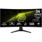 Монитор MSI 34" Mag 346CQ черный VA LED 21:9 HDMI матовая 300cd 178гр/178гр 3440x1440 180Hz DP UW 6.3кг