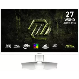 Монитор MSI 27" Mag 274QRFW E20 белый IPS LED 16:9 HDMI матовая HAS Piv 300cd 178гр/178гр 2560x1440 200Hz DP Quad 2K (1440p) 6.9кг