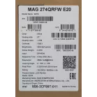 Монитор MSI 27" Mag 274QRFW E20 белый IPS LED 16:9 HDMI матовая HAS Piv 300cd 178гр/178гр 2560x1440 200Hz DP Quad 2K (1440p) 6.9кг