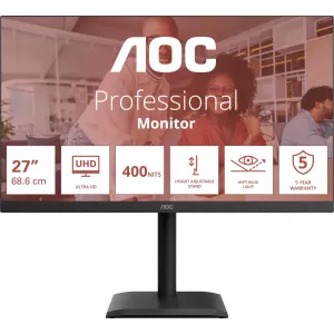  AOC 27quot U27E4CV IPS LED 169 HDMI MM HAS Piv 400cd 3840x2160 60Hz DP 4K USB 683
