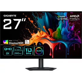 Монитор Gigabyte 27" MO27Q28G черный WOLED LED 16:9 HDMI M/M матовая HAS Piv 1500000:1 335cd 178гр/178гр 2560x1440 280Hz DP QHD USB 6кг