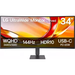  LG 34quot UltraWide 34U640BB VA LED 219 HDMI HAS 300cd 178178 3440x1440 144Hz FreeSync Premium DP UW USB 77